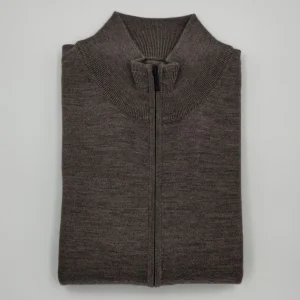 Full Zip Merino Taupe