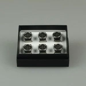 Clip on Buttons Braces Zilver