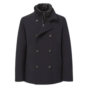 Down Peacoat Jacket Navy